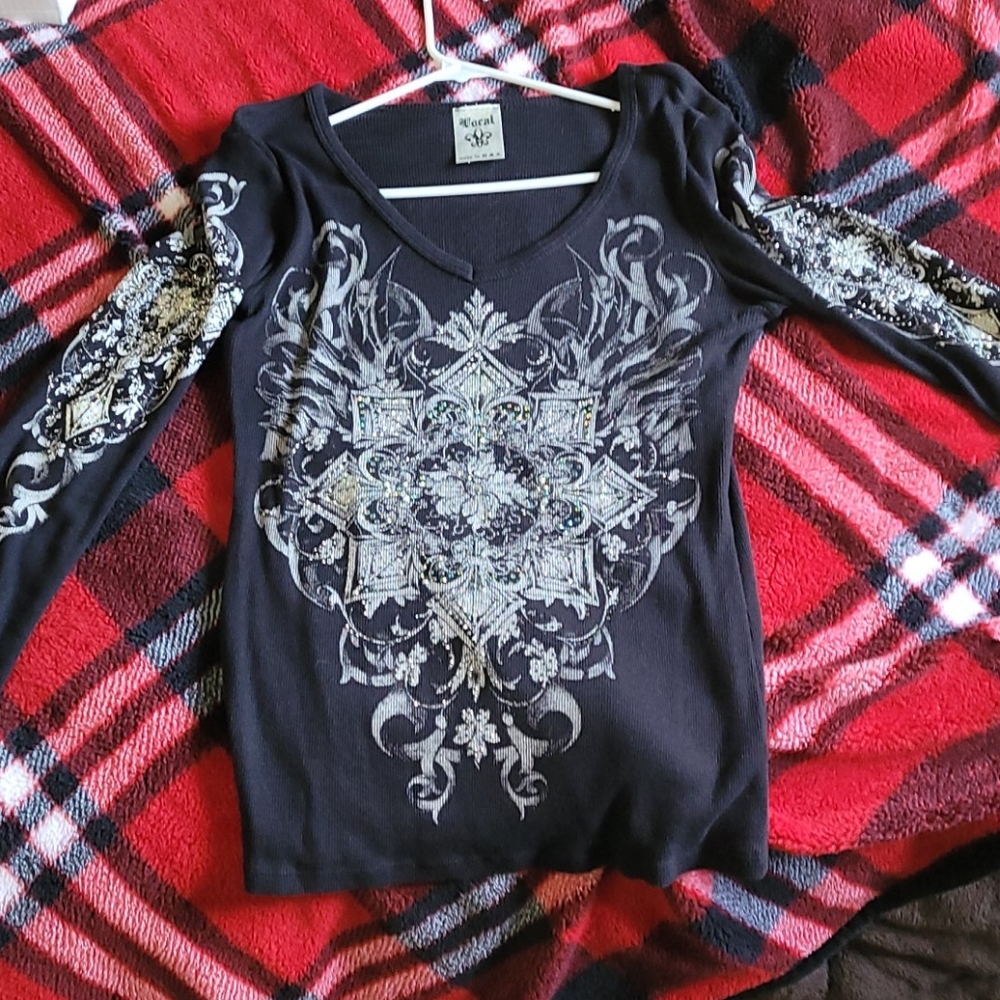 Women's Biker/Bling Shirt Long Sleeves